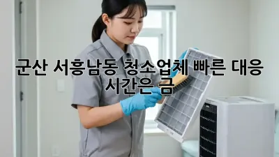 군산 서흥남동 청소업체 빠른 대응: 시간은 금!