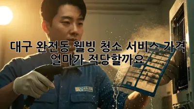 대구 완전동 웰빙 청소 서비스 가격, 얼마가 적당할까요?